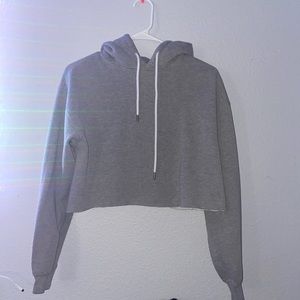 Urban outfitters cropped grey hoodie